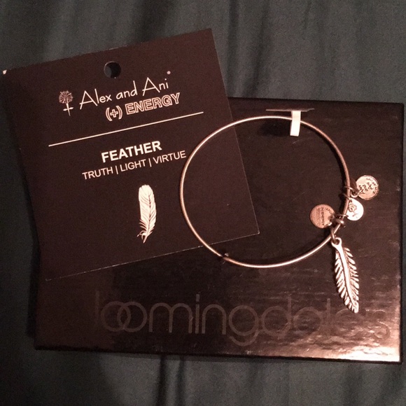 Alex and Ani Jewelry - Silver Alex and ani bracelet - feather